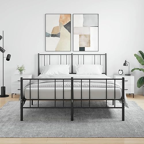 Tonture Nachttische 2er-Set Hochglanz-Weiß, 40x35x47,5 cm, moderner nightstand aus Holzwerkstoff mit stabilen Metallfüßen für Schlafzimmer, Wohnraum, inklusive geräumiger Drawers von Tonture