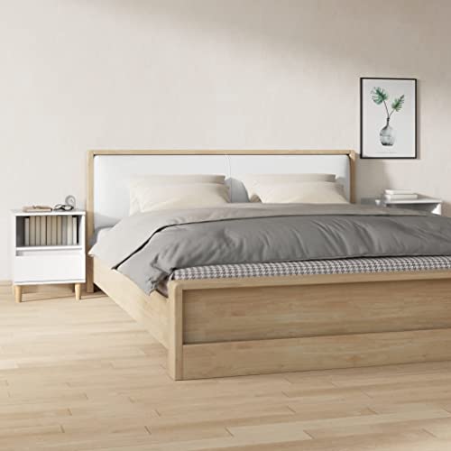 Tonture Nachttische 2er-Set Hochglanz-Weiß, 40x35x50 cm, Elegantes Design, Robustes Holzwerkstoff, stabile Holzbeine, vielseitige Aufbewahrung für Schlafzimmer Tonture Nachttische 2er-Set Hochglanz-Weiß, 40x35x50 cm, Elegantes Design, Robustes Holzwerkstoff, stabile Holzbeine, vielseitige Aufbewahrung für Schlafzimmer von Tonture