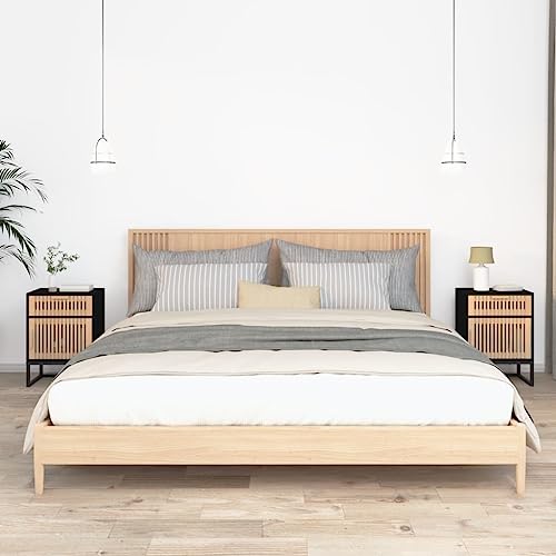 Tonture Nachttische 2er-Set Schwarz, 40x30x55,5 cm, Skandinavisches Design, Holzwerkstoff & Eisen, mit Schublade & Tür, Beistelltisch für Schlafzimmer & Wohnzimmer Tonture Nachttische 2er-Set Schwarz, 40x30x55,5 cm, Skandinavisches Design, Holzwerkstoff & Eisen, mit Schublade & Tür, Beistelltisch für Schlafzimmer & Wohnzimmer von Tonture