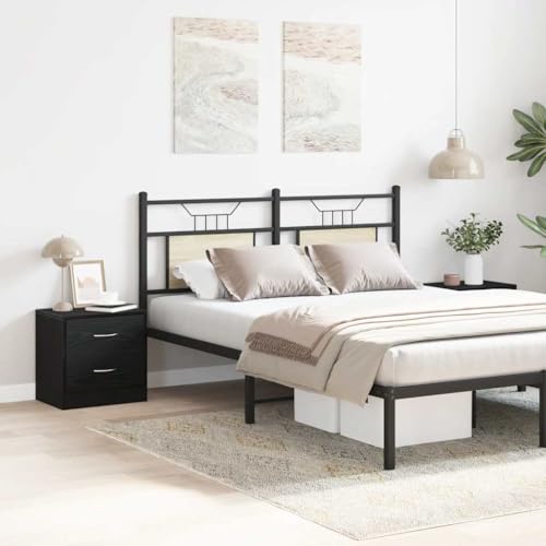 Tonture Nachttische 2er Set Schwarz Eichen-Optik, 40x30x40cm Holzwerkstoff mit 2 Schubladen, Modernes Beistellregal für Schlafzimmer & Wohnzimmer, Langlebig & Pflegeleicht Tonture Nachttische 2er Set Schwarz Eichen-Optik, 40x30x40cm Holzwerkstoff mit 2 Schubladen, Modernes Beistellregal für Schlafzimmer & Wohnzimmer, Langlebig & Pflegeleicht von Tonture