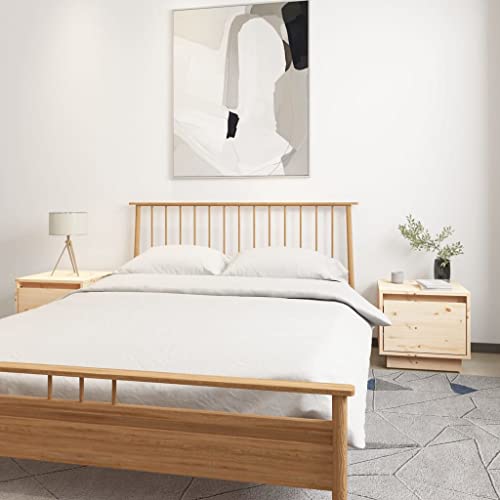 Tonture Nachttische 2er-Set aus massivem Kiefernholz, 35x34x32 cm, modernes Design für Schlafzimmer und Wohnzimmer, vielseitige Ablage für Bücher und Zeitschriften Tonture Nachttische 2er-Set aus massivem Kiefernholz, 35x34x32 cm, modernes Design für Schlafzimmer und Wohnzimmer, vielseitige Ablage für Bücher und Zeitschriften von Tonture