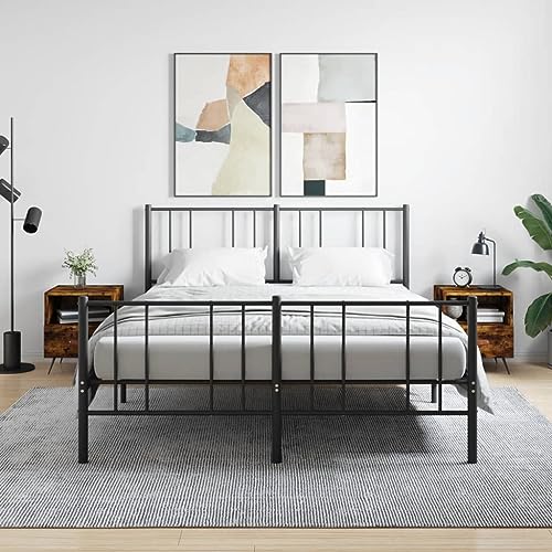 Tonture Nachttische 2er Set aus robustem Holzwerkstoff in Räuchereiche-Optik, 40x35x47,5 cm mit Schublade, offener Ablage und stabilen Metallfüßen für Schlafzimmer und Wohnzimmer Tonture Nachttische 2er Set aus robustem Holzwerkstoff in Räuchereiche-Optik, 40x35x47,5 cm mit Schublade, offener Ablage und stabilen Metallfüßen für Schlafzimmer und Wohnzimmer von Tonture