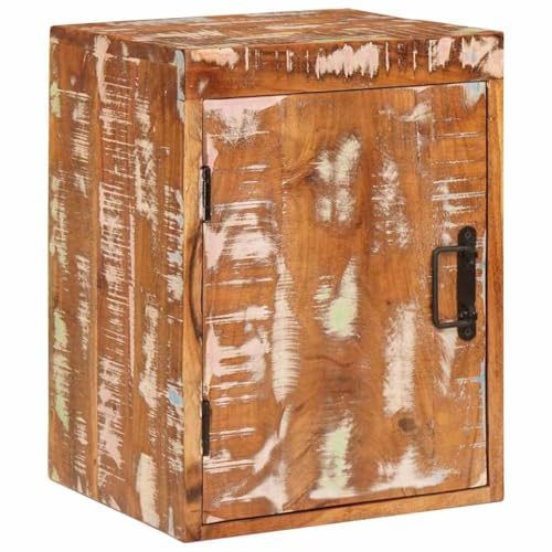 Tonture Rustikaler Nachttisch Braun aus recyceltem Massivholz, 35x33x48 cm, mit Tür und Metallgriffen, ideal für Schlafzimmer und kleine Räume, vielseitige Aufbewahrungslösung Tonture Rustikaler Nachttisch Braun aus recyceltem Massivholz, 35x33x48 cm, mit Tür und Metallgriffen, ideal für Schlafzimmer und kleine Räume, vielseitige Aufbewahrungslösung von Tonture