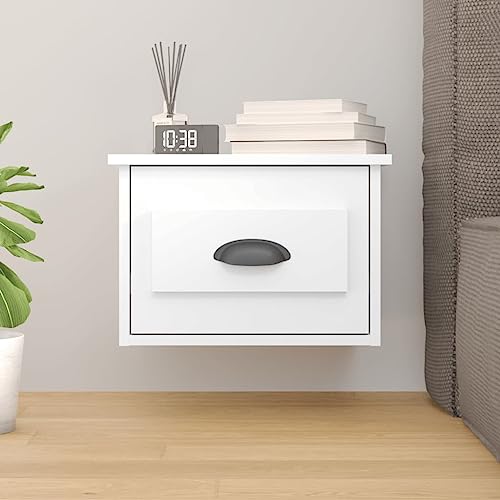 Tonture Wand-Nachttisch Hochglanz-Weiß, schwebend mit Einer Schublade, 41,5x36x28 cm, Stabiler Beistelltisch für Schlafzimmer und Wohnzimmer Möbel Tonture Wand-Nachttisch Hochglanz-Weiß, schwebend mit Einer Schublade, 41,5x36x28 cm, Stabiler Beistelltisch für Schlafzimmer und Wohnzimmer Möbel von Tonture