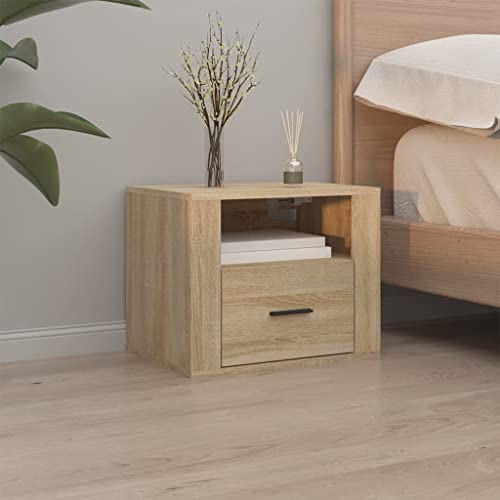 Tonture Wand-Nachttisch Sonoma-Eiche 50x36x40 cm, schwebendes Nachttisch-Design für Schlafzimmer, Stabiler Holzwerkstoff, vielseitige Aufbewahrung, platzsparend Tonture Wand-Nachttisch Sonoma-Eiche 50x36x40 cm, schwebendes Nachttisch-Design für Schlafzimmer, Stabiler Holzwerkstoff, vielseitige Aufbewahrung, platzsparend von Tonture