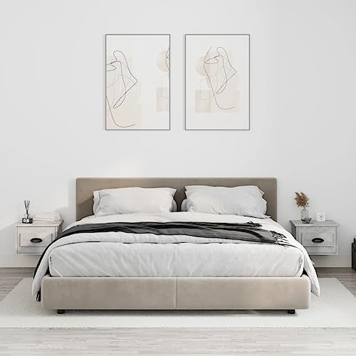 Wand-Nachttische 2er-Set Betongrau, schwebend mit Schublade, 41,5x36x28 cm, aus Holzwerkstoff, ideal für Schlafzimmer & Gästezimmer Wand-Nachttische 2er-Set Betongrau, schwebend mit Schublade, 41,5x36x28 cm, aus Holzwerkstoff, ideal für Schlafzimmer & Gästezimmer von Tonture