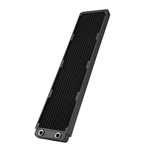 480mm Kupfer Radiator, G1/4 Gewinde Kupfer Heizkörper PC Wasserkühlung Flüssigkeit Wasserkühler Wärmetauscher für PC Wasserkühlung(480mm) von Tonysa