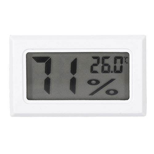 Präzises Hygrometer, Digitales LCD Thermometer, Innen Feuchtigkeitsthermometer, Mini Feuchtigkeitsmonitor, für Zimmergewächshaus, Haus, Büro (Weiß) von Tonysa