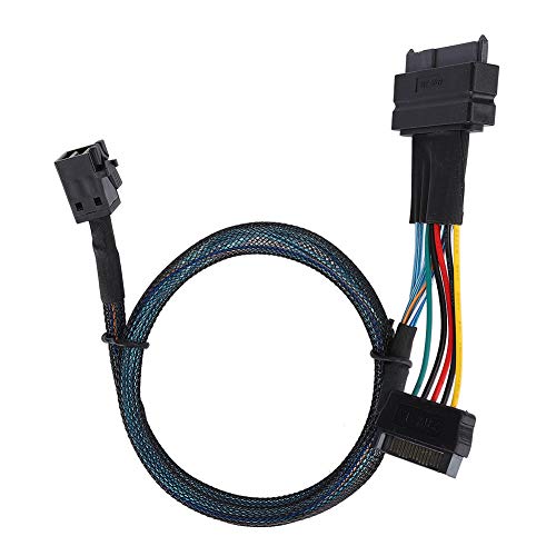 SAS-Kabel SFF8643 zu SFF8639 15P Power Line 12 GB/s SAS HD 4i-Stecker (SFF-8643) zu U.2-Stecker (SFF-8639 15P) Kabel mit SATA-Netzteil für Server, Festplatte, Computerhost von Tonysa