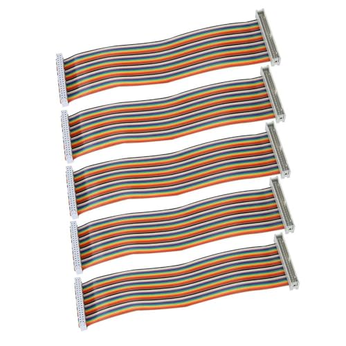 Tonysa 5 Stück GPIO-Kabel für Pi Stecker auf Buchse 40-Pin-Draht Computerzubehör 20 cm (männlich zu weiblich) von Tonysa