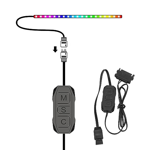 Tonysa 5V 3Pin ARGB Controller Mehrere Beleuchtungsmodi Manuelle Steuerung des RGB-Lüftercontrollers SATA Power Light Bar Controller von Tonysa