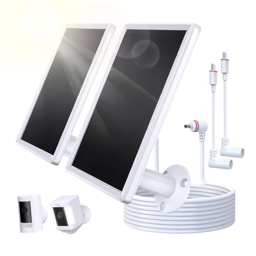 Tonysa 6W Solarpanel für Spotlight Cam, IP66 -Solarladegerät für Wasserdichte Sicherheitskamera mit 9,84 Fuß, Einstellbare Halterung für Kontinuierliche Leistung (Modell überprüfen) von Tonysa
