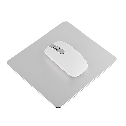 Tonysa Mini Gaming Mauspad,Aluminium Rutschfeste Maus Matte,Anti-Rutsch 18 mm x 16 mm Mausunterlage für PC Computer Laptop mit Starke Aluminiumkonstruktion(Silber) von Tonysa