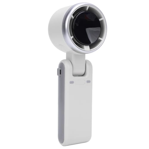 Tonysa Tragbarer Turbo -Handheld -Lüfter, 3600mah Wiederaufladbar und Faltbar, mit Digitalem Display, 5 -Geschwindigkeits -bürstenloser Motor, 180 ° Einstellbar, Typ C Ladung, (WHITE) von Tonysa