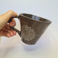 Handgetöpferte Große Tasse, 330 Ml, Keramiktasse, Steinzeug, Handgemacht, Getöpfert Handgetöpferte Große Tasse, 330 Ml, Keramiktasse, Steinzeug, Handgemacht, Getöpfert von TonzauberMorungen