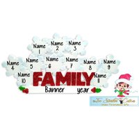 Personalisierte Weihnachten Table Topper Schneeflocke Familie Von 11 + Kostenloser Versand von TooStinkinCuteGifts