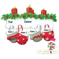 Personalisierte Weihnachtsverzierung Strümpfe Mitten Familie Von 4/Beste Freunde Mitarbeiter + Kostenloser Versand von TooStinkinCuteGifts