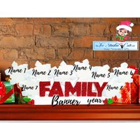 Table Topper Schneeflocke Familie Von 8 Personalisierte Weihnachten von TooStinkinCuteGifts