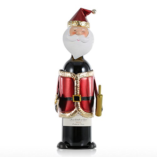Tooarts-Weinflaschenhalter - Metall-Skulptur - für Dekoration Christmas Santa von Tooarts