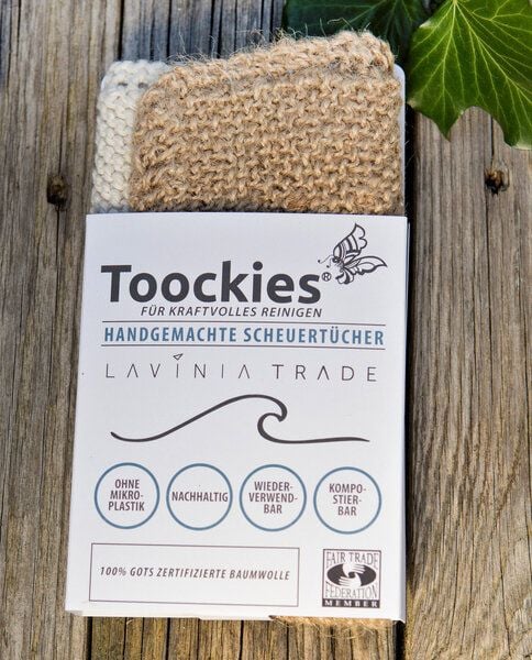 Toockies Spültücher in Doppeltpack - Jute und Baumwolle von Toockies
