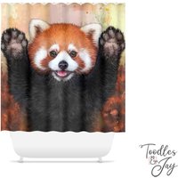 Roter Panda Duschvorhang Malerei Kunst Niedlicher von ToodlesAndJay