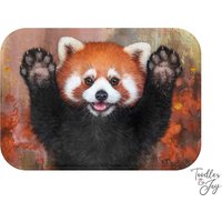 Roter Panda Malerei Badematte Kunst Portrait von ToodlesAndJay