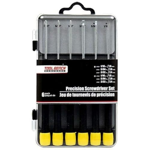 Precision SCREWDRIVER SET 6 piece Jewelers KIT 3 slotted + 3 phillips small Mini by Tool Bench Hardware von Tool Bench Hardware
