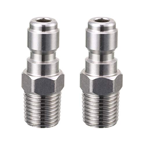 Tool Daily Hochdruckreiniger-Kupplung, Schnellanschluss-Stecker, 1/4 Zoll NPT-Anschluss, 5000 PSI, 2er-Pack von Tool Daily