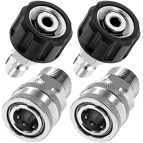 Tool Daily Pressure Washer Adapter Set, Quick Connect Kit, M22 14mm to M22 Metric Fitting, Stainless Steel, 5000 PSI, 4 Pcs Tool Daily Pressure Washer Adapter Set, Quick Connect Kit, M22 14mm to M22 Metric Fitting, Stainless Steel, 5000 PSI, 4 Pcs von Tool Daily