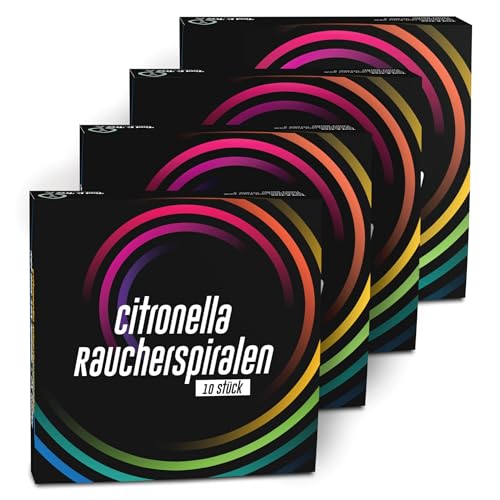 Citronella Räucherspiralen 4er Set – 40x extra Starke Spiralen + 8 Halter – Zitroniger Duft für Outdoor – Brenndauer je Spirale ca. 7h – Schwarze Box – Ideal für Terrasse, Garten & Camping Citronella Räucherspiralen 4er Set – 40x extra Starke Spiralen + 8 Halter – Zitroniger Duft für Outdoor – Brenndauer je Spirale ca. 7h – Schwarze Box – Ideal für Terrasse, Garten & Camping von Tool & Tree