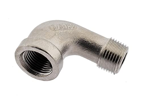 90° Winkel mit Innen- und Außengewinde Rp 1/2"(IG)-R 1/2"(AG), 10 bar Edelstahl von ToolNerds