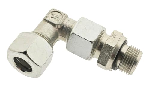 Einstellbare Winkel - Schneidringverschraubung 8 L-G 1/4", Stahl verzinkte Einschraubverschraubung von ToolNerds