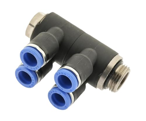 IQS 4 - Fach - Verteiler Mehrfachverteiler zylindrisches Außengewinde G 1/4" - 8 mm, IQS - Standard von ToolNerds