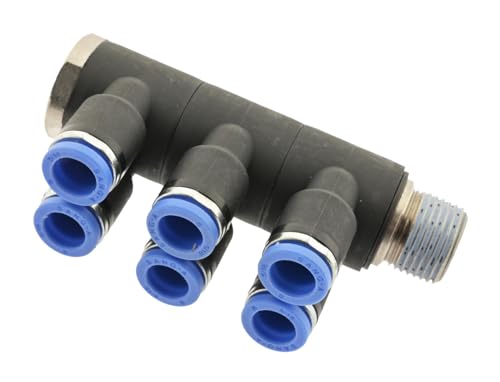 IQS 6 - Fach - Verteiler Mehrfachverteiler mit Außengewinde R 3/8" - 12 mm, IQS - Standard IQS 6 - Fach - Verteiler Mehrfachverteiler mit Außengewinde R 3/8" - 12 mm, IQS - Standard von ToolNerds