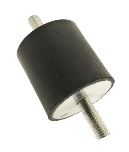 Metall Gummipuffer Ø 50mm x Höhe 50mm Gewindestift beidseitig M10 x 28mm von ToolNerds
