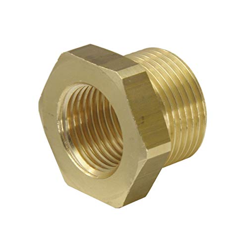 Reduziernippel mit zylindrischem Innen- und Außengewinde G 1/8"(AG) - M 5(IG), 16 bar Messing von ToolNerds