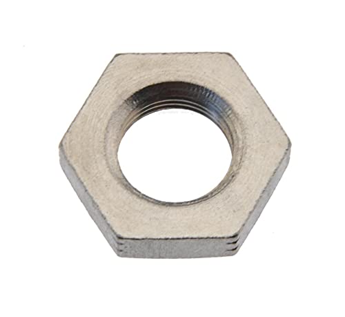 Sechskant-Gegenmutter mit metrischem Gewinde M 20 x 1, Messing vernickelt von ToolNerds