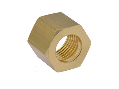 Überwurfmutter für Schlauchtülle 9 mm mit Linksgewinde G 1/4" LH Messing Mutter von ToolNerds