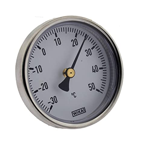 WIKA Bimetallthermometer, waagerecht Ø 63 | 0 - 60°C | 40mm | Aluminium Thermometer von ToolNerds