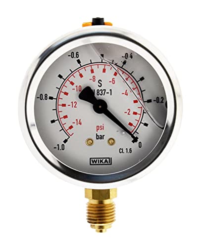 WIKA Glycerin-Manometer senkrecht (CrNi/Ms), Ø 63mm, 0-4 bar von ToolNerds