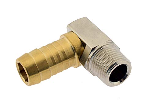 Winkel - Gewindetülle mit metrischem Außengewinde M 10 x 1-9 mm, Messing von ToolNerds