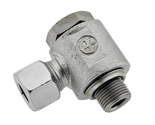 Winkel - Schwenkverschraubung 10 L-G 1/4", Stahl verzinkte 90° Einschraubverschraubung leichte Baureihe von ToolNerds