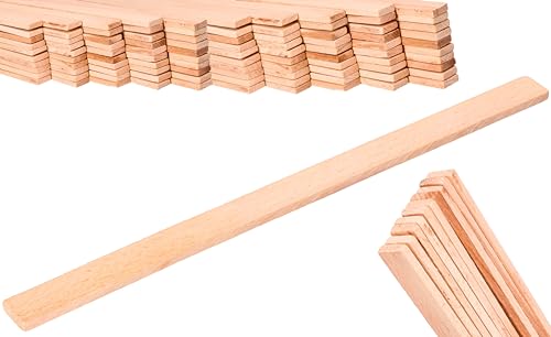 ToolSpace 100x Holz Farbrührer 300 mm Rührer für Farben, Rührstab Farbe einfaches Mischen Farbrührspatel Modelbau Basteln Bemalen Kunst Rührstab zum mischen Aller Farben Spatel Kosmetik Deko Kreativ von ToolSpace