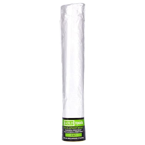 ToolSpace Abdeckfolie mit Klebeband - Transparente Staubschutzfolie Maler Abdeckfolie für Renovierungen - Renovierung Allzweckfolie - Malerabdeckfolie 2700 mm x 20 m von ToolSpace