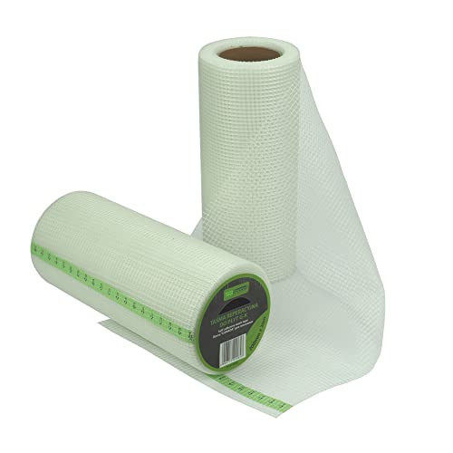 ToolSpace | Armierungsgewebe | 20cm x 20m | Glasfaser Fugendeckstreifen | Montageband für Reparaturen | Fugenband Selbstklebend | Fugenverspachtelung | Riggips Tape, Repair | Gipsband | Fibreglass von ToolSpace