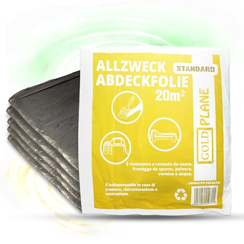 ToolSpace 5er Set Abdeckfolie 4x5m Stark Staubschutzfolie Baufolie Plastikplane Allzweck-Folie Malerplane Malerfolie für Renovierung und Umzug Malerabdeckfolie 4 x 5 m im 5er Set ToolSpace 5er Set Abdeckfolie 4x5m Stark Staubschutzfolie Baufolie Plastikplane Allzweck-Folie Malerplane Malerfolie für Renovierung und Umzug Malerabdeckfolie 4 x 5 m im 5er Set von ToolSpace