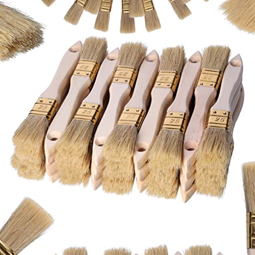 ToolSpace DIY Flachpinsel Set - 36x Flachpinsel 25mm - Naturborstenpinsel für DIY, Wand- und Möbelmalerei, Malerpinsel-Set Pinselset von ToolSpace