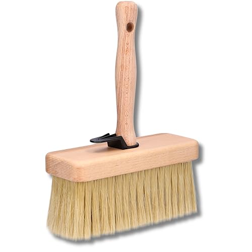 ToolSpace Flächenstreicher 170 mm, Tapetenbürste, Deckenbürste, Tapezierbürste, Breiten Quast, Naturhaar Holzstiel Tapezierquast, Grundierungspinsel, Terrassenstreichbürste, Borstenpinsel, Malerbürste von ToolSpace