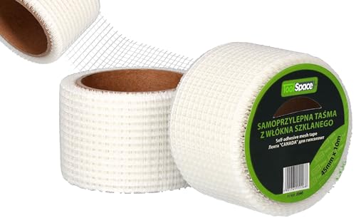 ToolSpace | Gewebeband | 4,5cm x 10m | Putzklebeband Montageband für Reparaturen von Rissen, Löchern | Rigips Reparatur | Innenputzgewebe | Repair Tape von ToolSpace