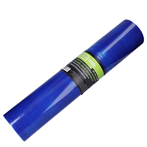 ToolSpace Glasschutzfolie - 50 cm x 75 m - 45 µm - Fensterschutzfolie Selbstklebend Blau - Oberflächenschutzfolie Selbsthaftend - Abdeckfolie, PE-Folie UV beständig - Malerschutzfolie - Blaufolie von ToolSpace